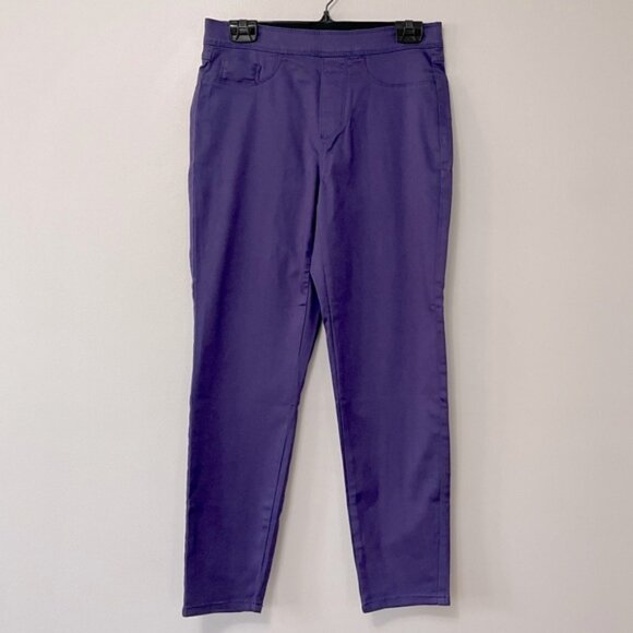 New Bellina Purple Stretch Pull On Skinny Jeans Jeggings Size 8 bin 4E - Picture 3 of 6